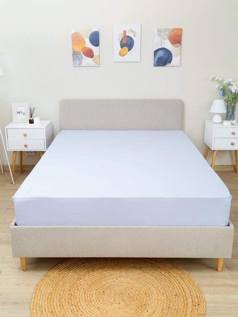 Поплин серый простыня классическая